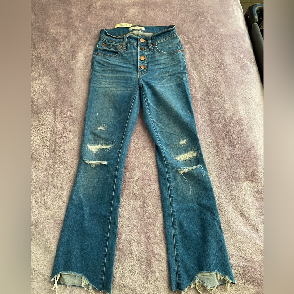 Madewell Cali Demi-Boot Ripped Jeans